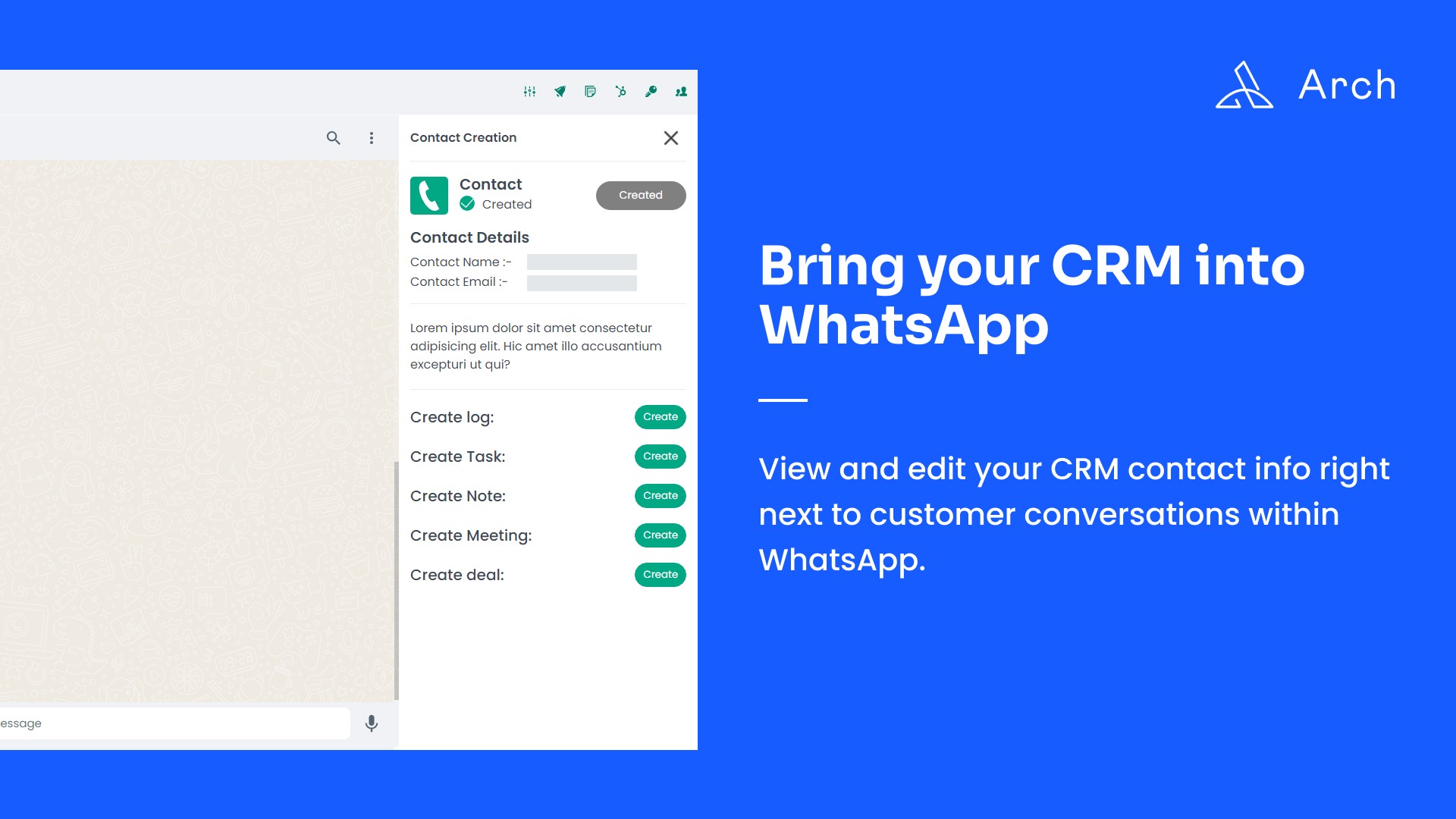 Connect CRM to WhatsApp